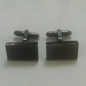 Fossil gun metal cuff links